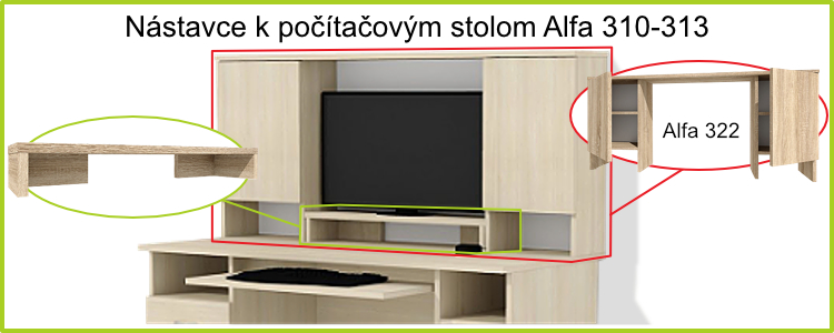 rozkres nástavců nad poč.stůl